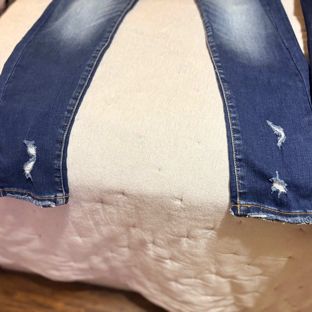 KanCan High Rise Dark and Light Blue Jeans - Picture 5 of 5
